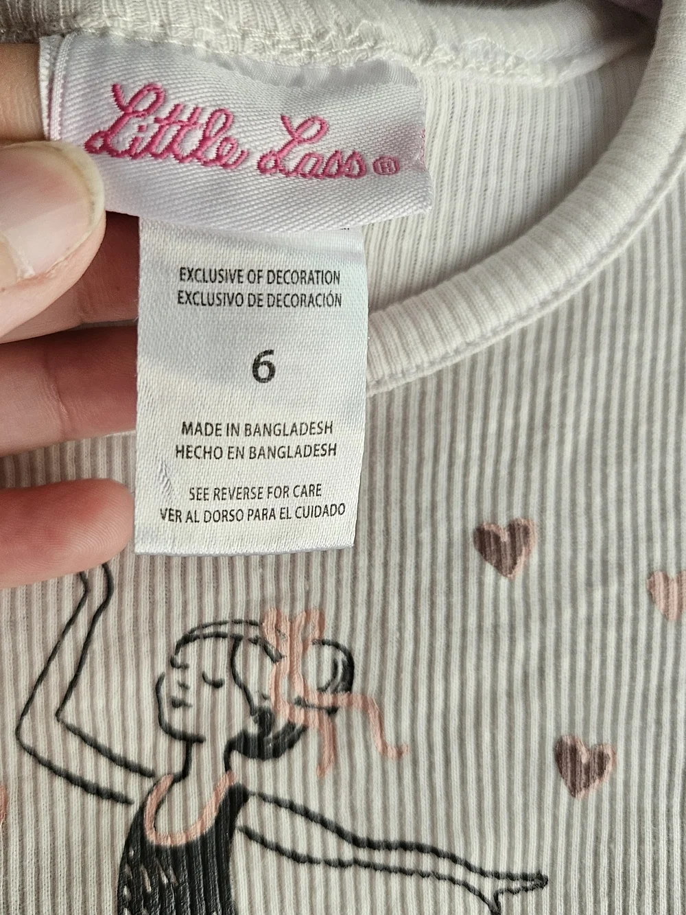 Little Lass Girls 2 Piece Set Size 6 Ballerina Tee Tutu Skirt Pink - Picture 7 of 8
